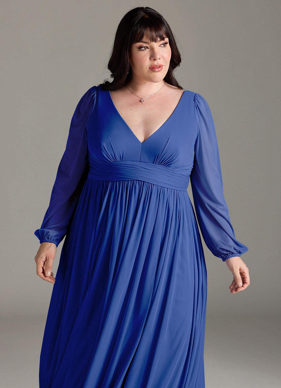 Azazie Norah Royal Blue Chiffon Bridesmaid Dresses | Azazie