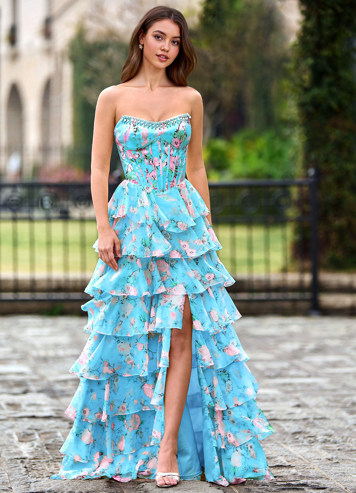 maxi sky blue dresses for women Silk Lace Back Maxi Dress – Sky Blue
