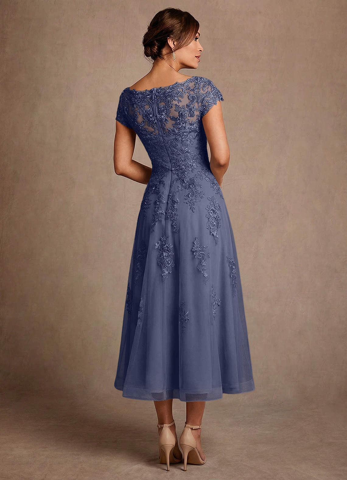 Azazie Jolanda Vestidos para mãe da noiva Vestido Tormentoso de Renda de Linha A image1