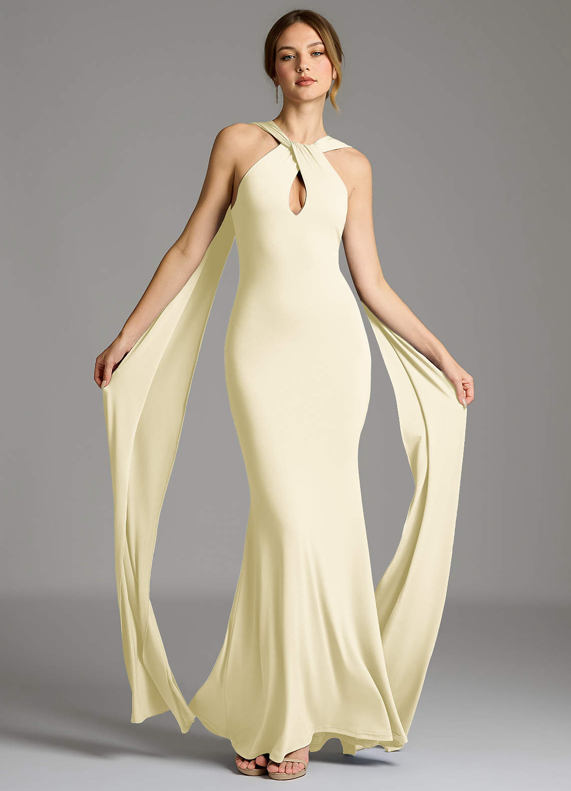 jersey bridesmaid dresses Azazie Sable formal olive green dress
