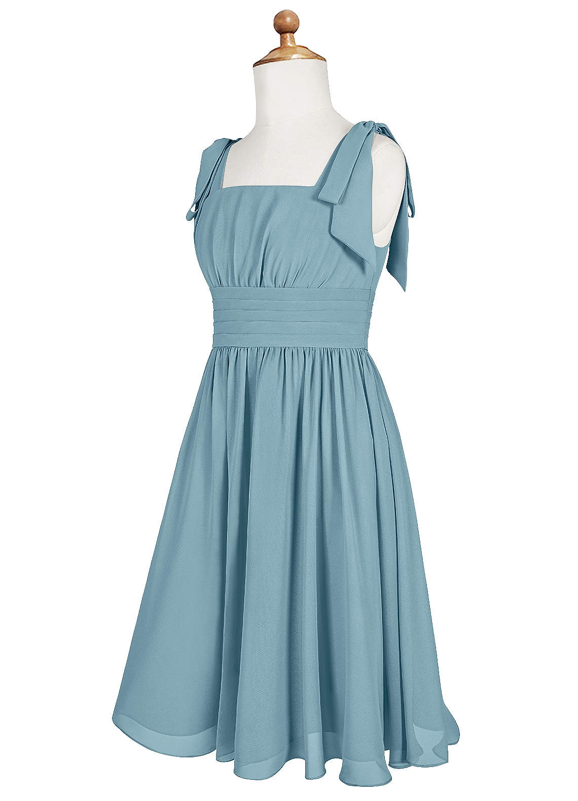 Moody Blue Azazie Jordanna Junior Junior Bridesmaid Dresses | Azazie