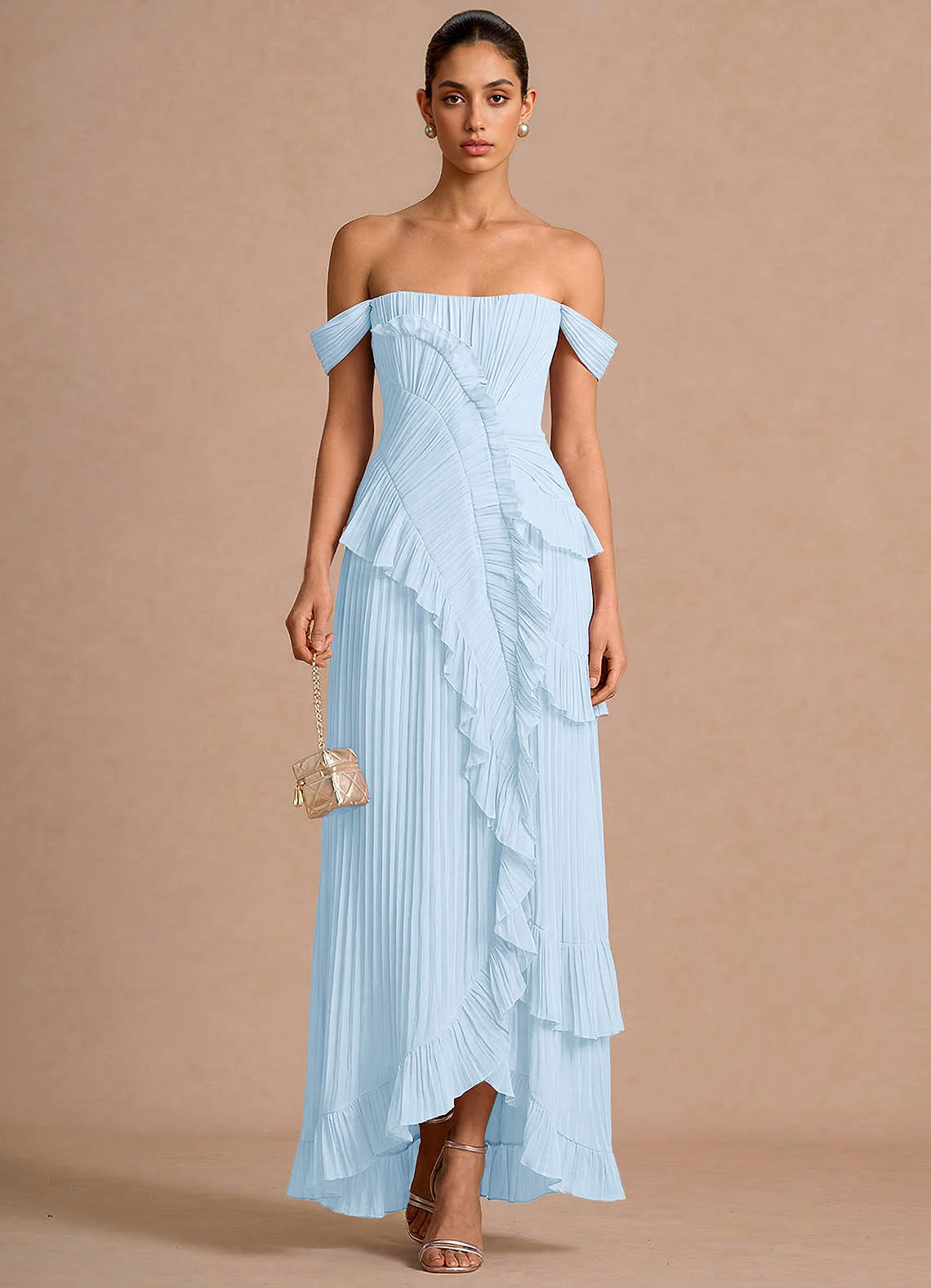Emmylou Sky Blue Maxi Dress | Azazie