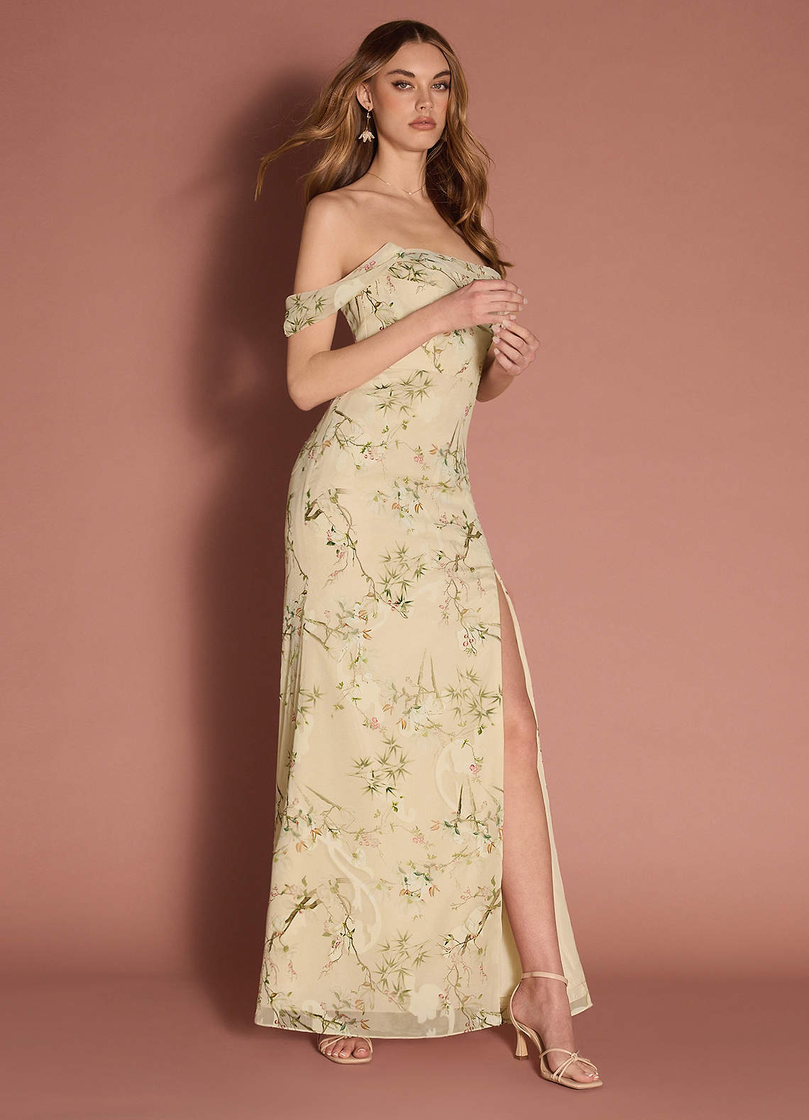 Robe Longue Vanille Sonika Azazie