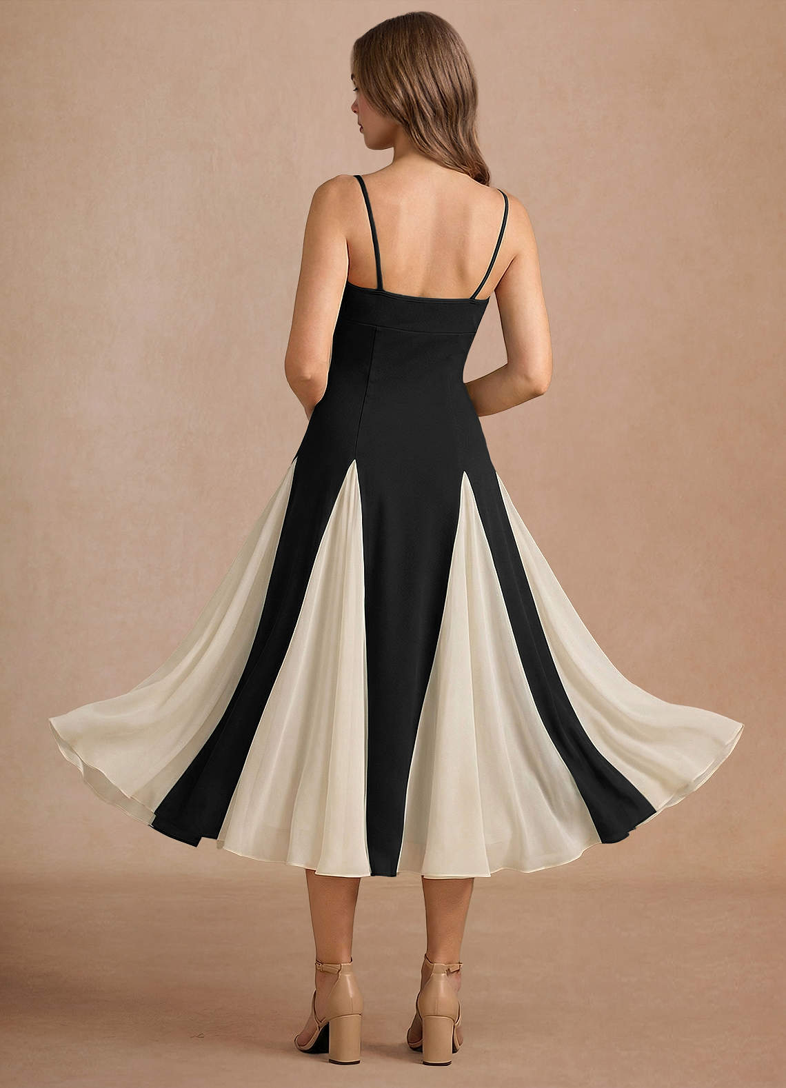 Robe Mi-Longue Noir Jessenia image1