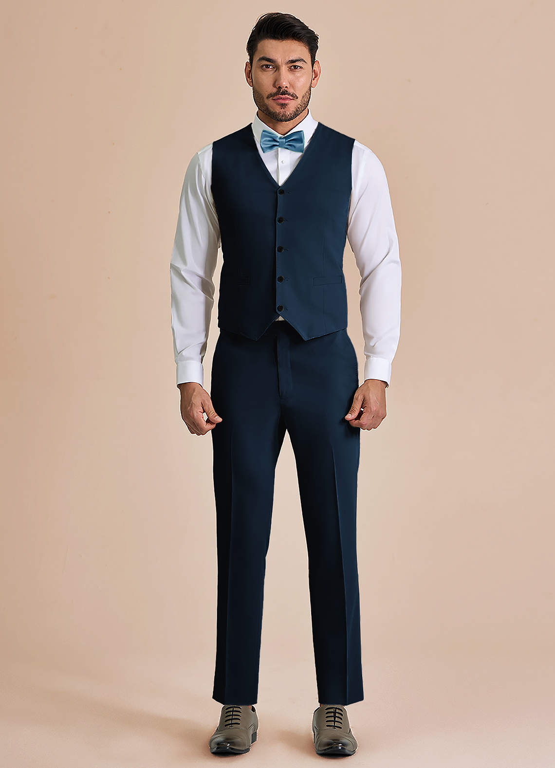 front William Navy Blue Comfort Blend 3-piece suit