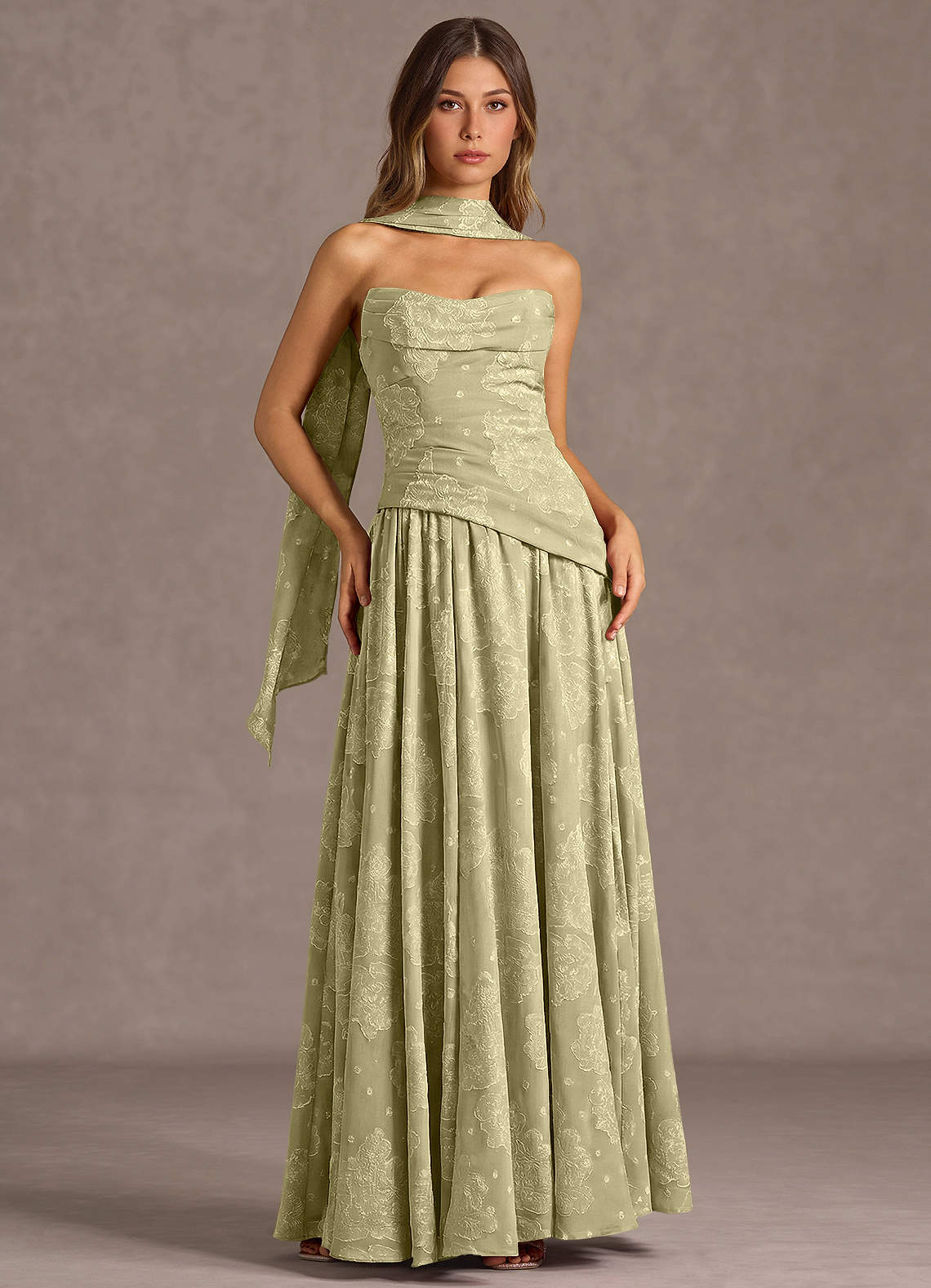 Gabriela Celadon Maxi Dress | Azazie CA