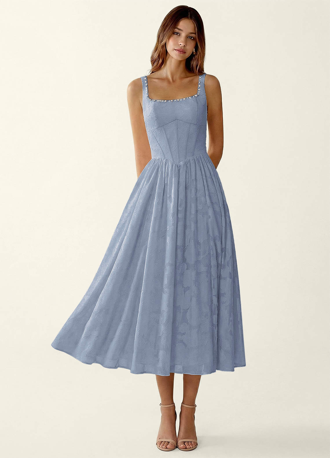 off shoulder dress bridesmaid Elegant A-line Light Blue Dresses Online, BG39 – DaintyBridal Cyndi Light Blue Satin Size:UK Size 18 fit:Empire Waist Mauve Rose