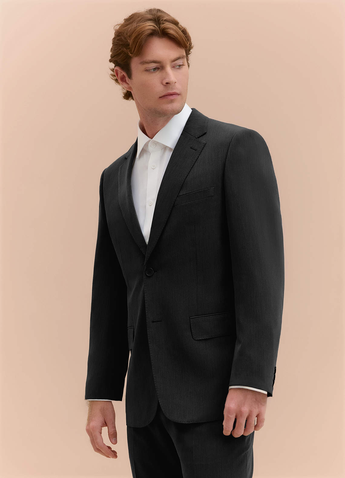 front William Black Comfort Blend Suit