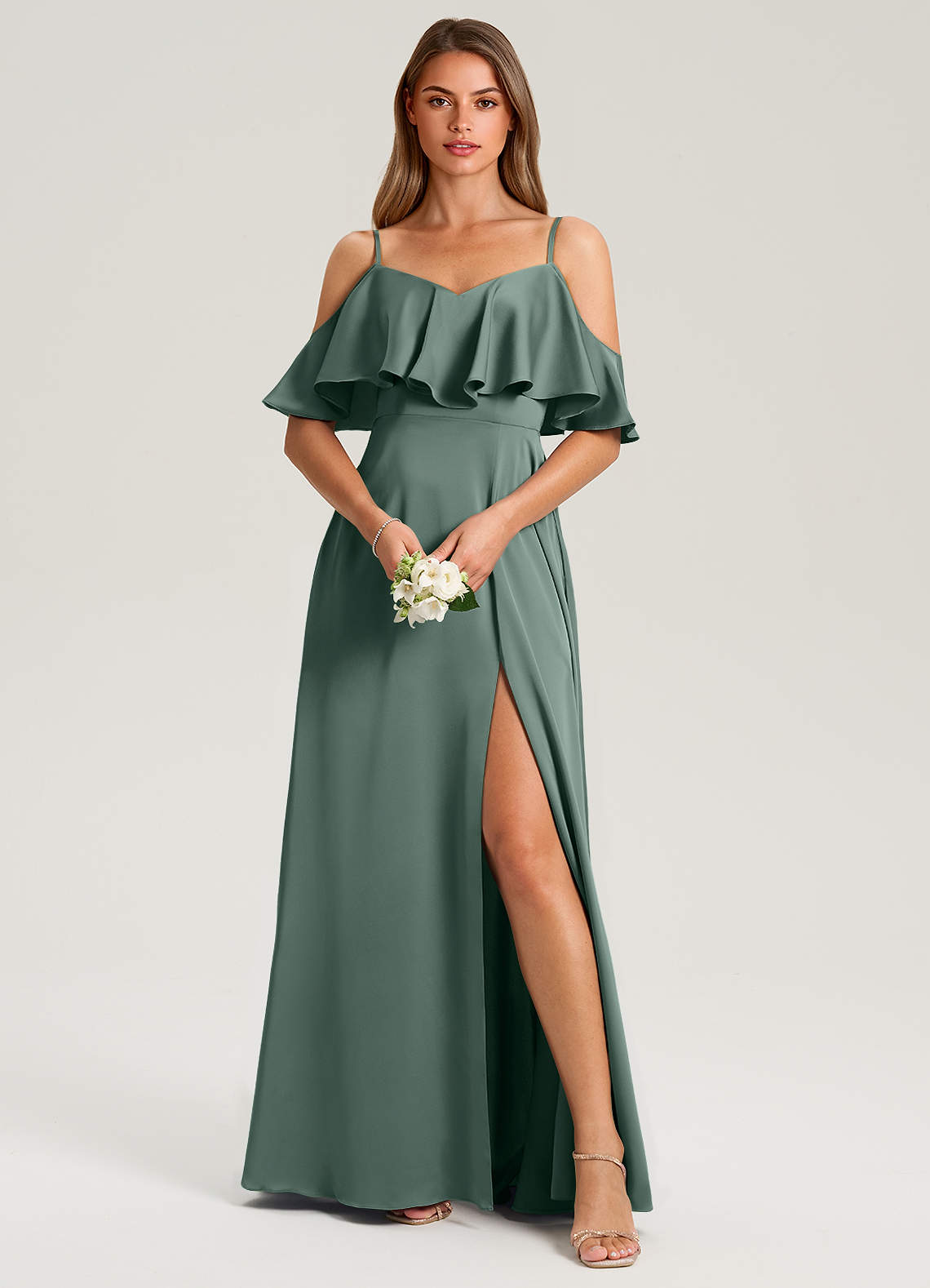 soft bridesmaid dresses Soft Silk Satin Sleeveless Rose Gold Floor Length Bridesmaid Dresses main image 0