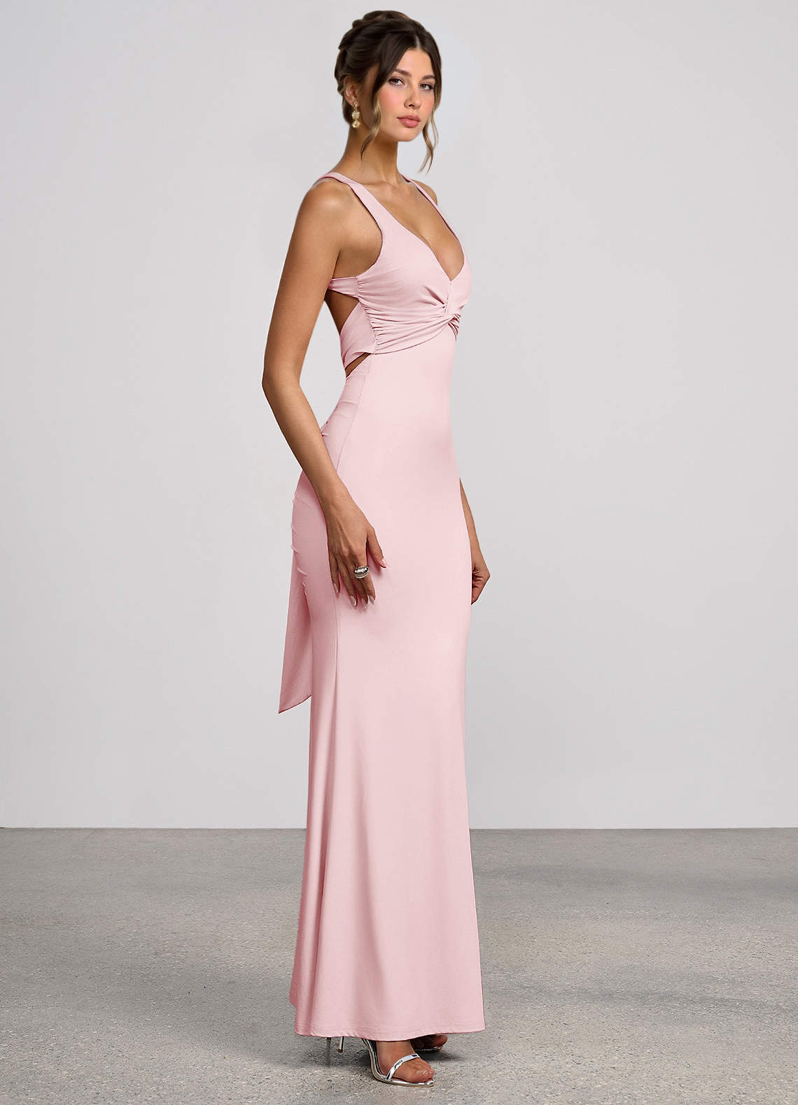 Zinnia Powder Pink Maxi Dress | Azazie CA