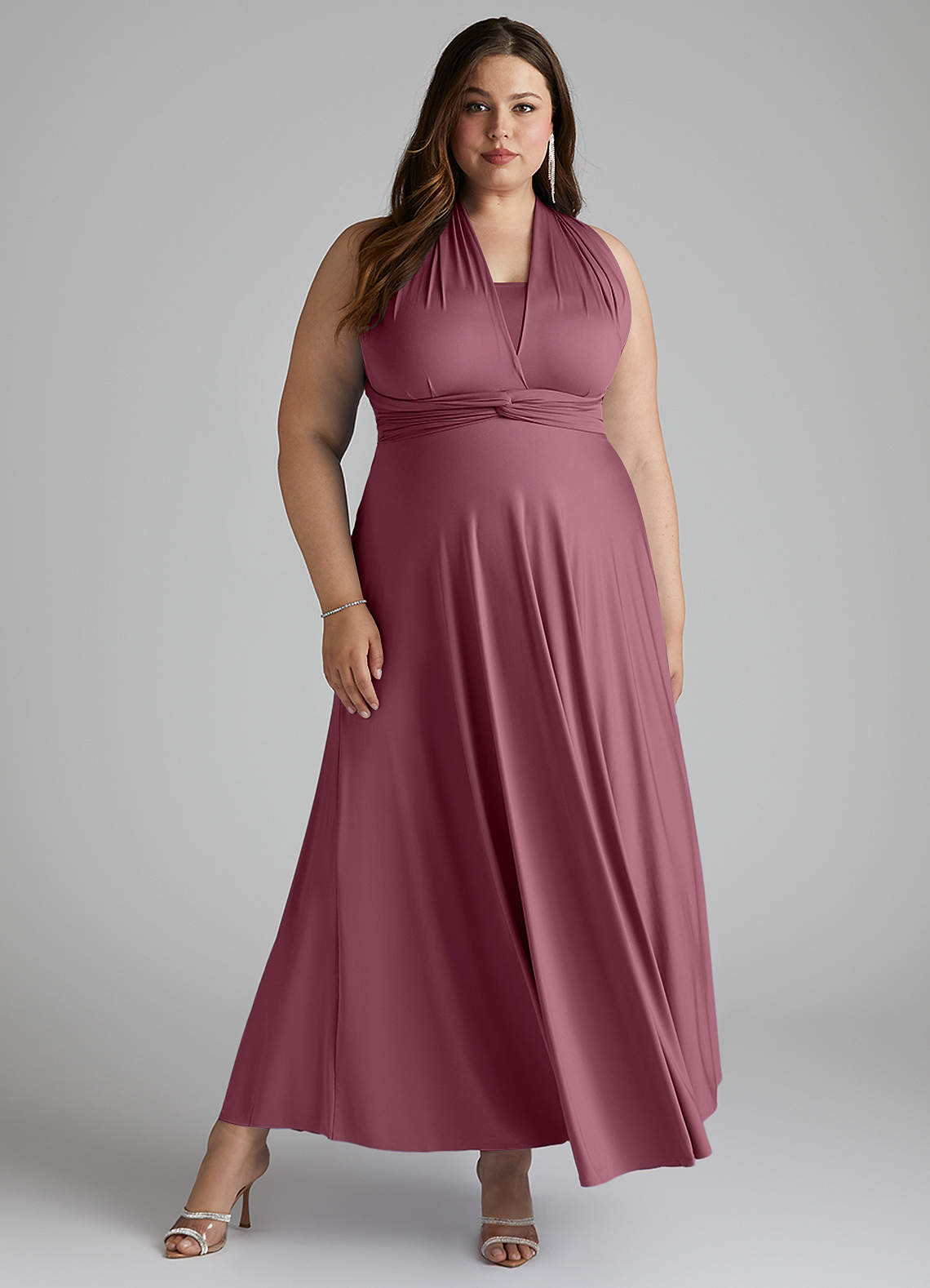 Berry Azazie Infinity Jersey Wrap A-Line Dress Bridesmaid Dresses | Azazie