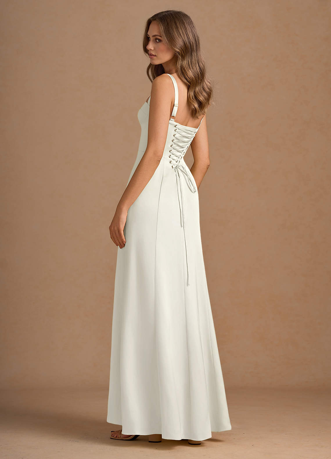 Amaris Cream Maxi Dress Ready to Ship | Azazie CA