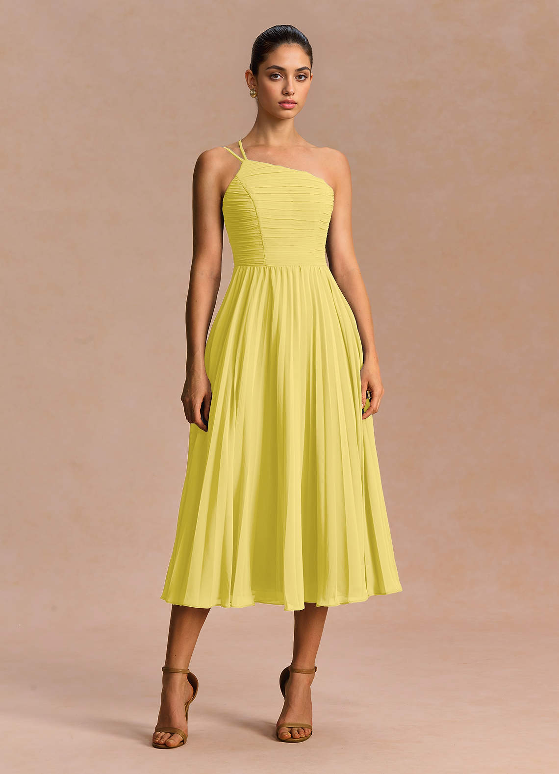 Oliva Pastel Yellow Midi Dress