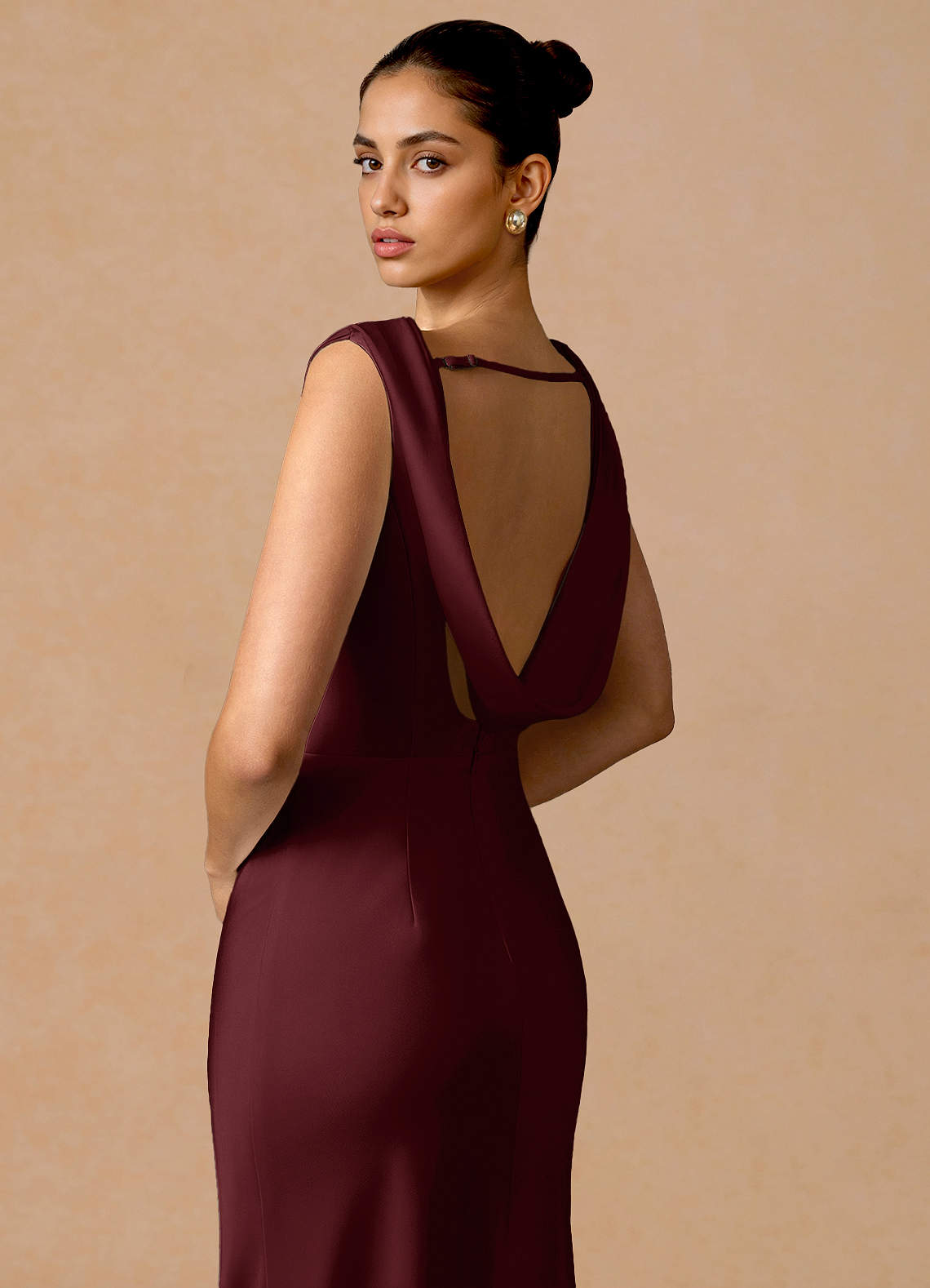 Maxi jurk Evarine Wijn image5