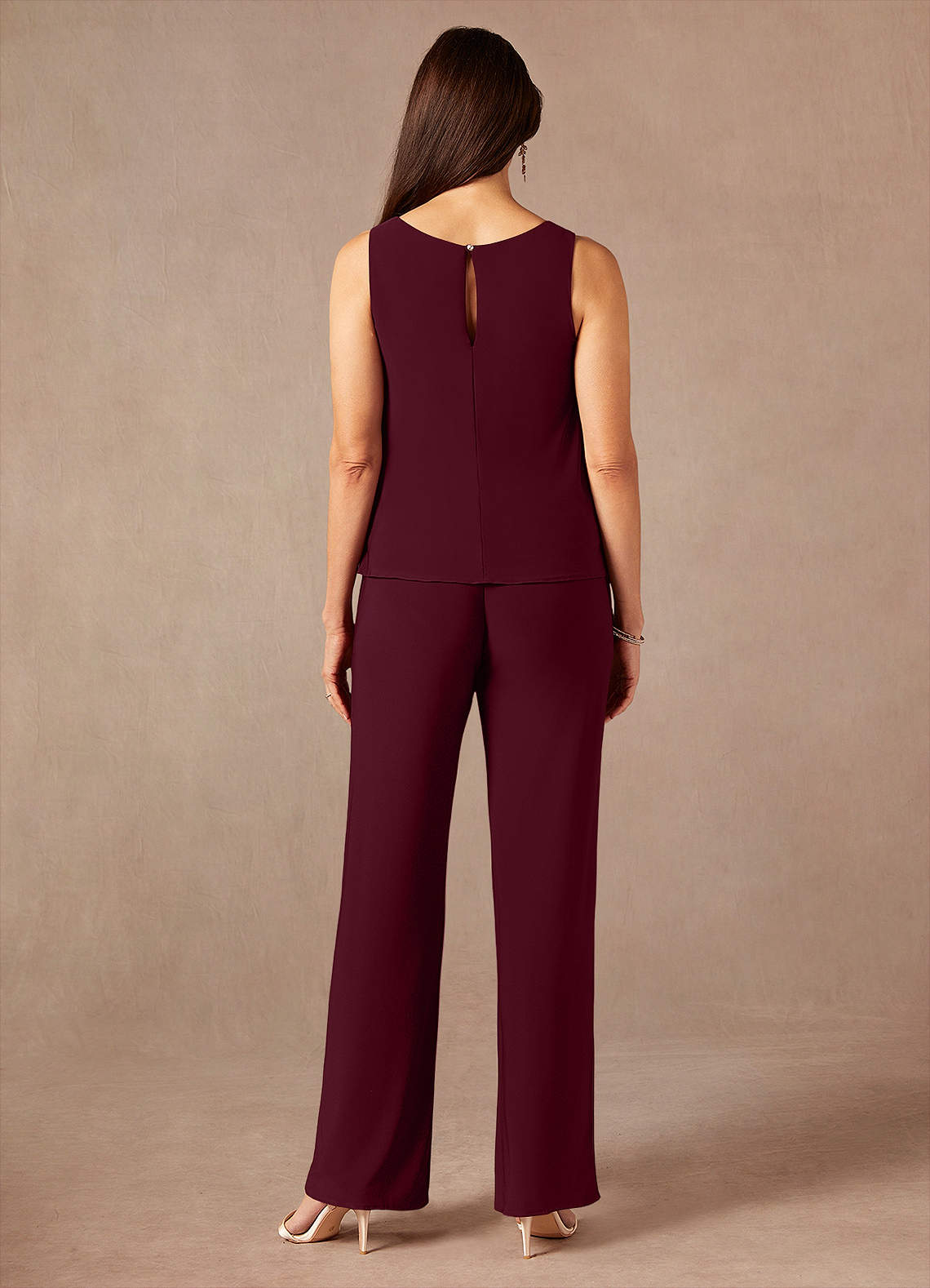 Azazie Mamrie Mother of the Bride Dresses Cabernet Jumpsuit/Pantsuit Lace Dress image9