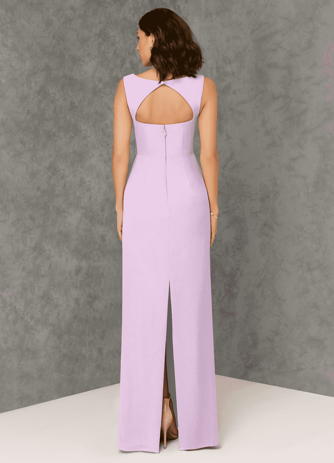 azazie purple floral dress Harmony Mauve Floral Maxi Dress