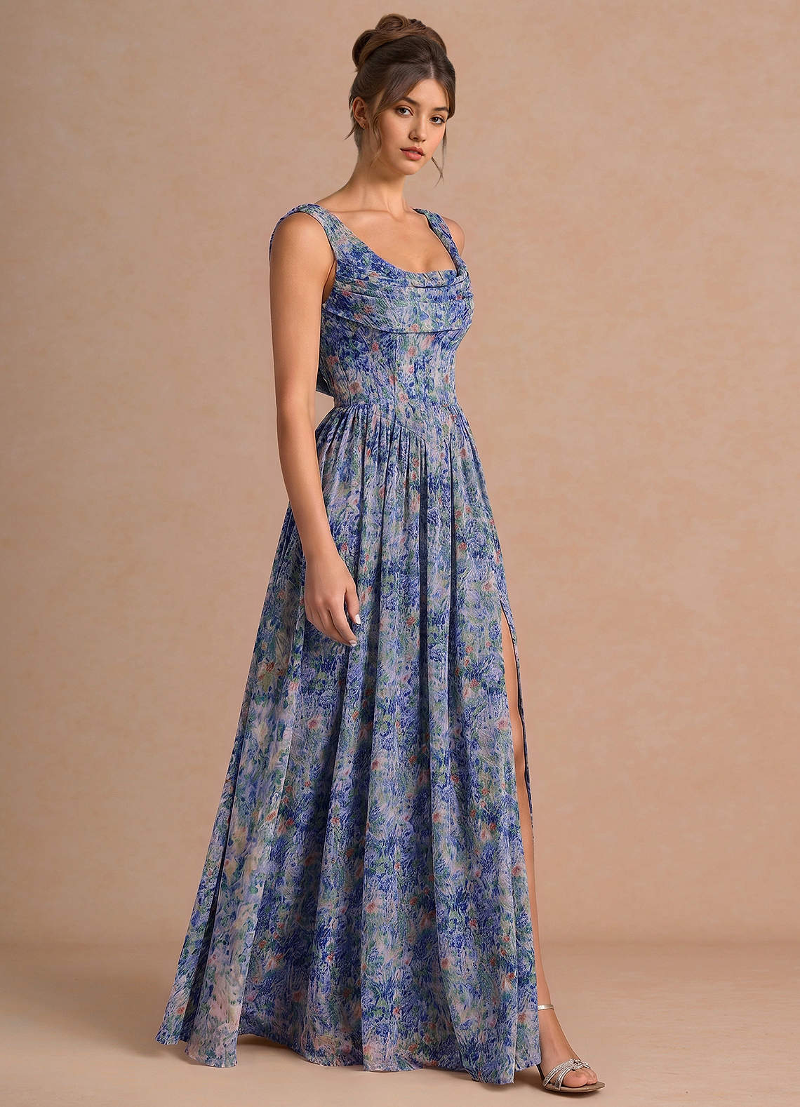Aurore Lilac Floral Maxi Dress image2