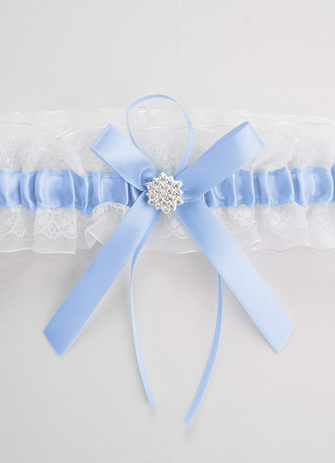 front Blue Lace Wedding Garter