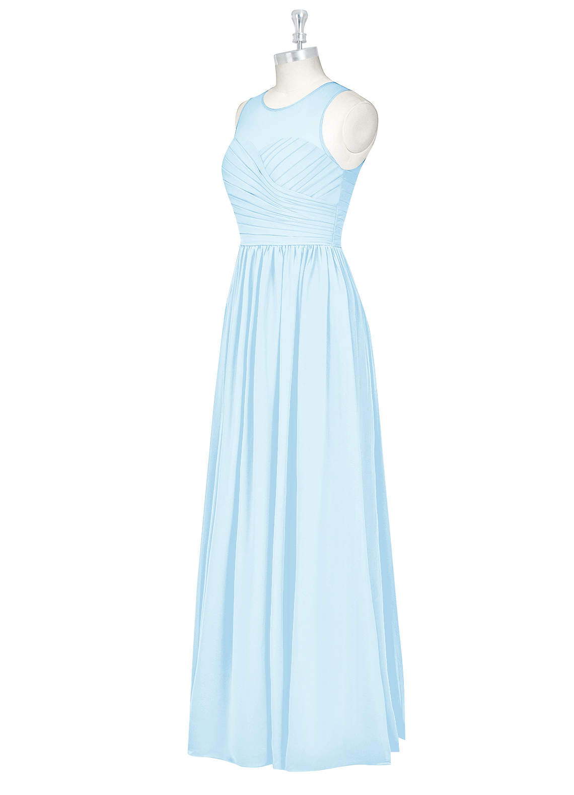 Azazie Nina Bridesmaid Dresses A-Line Pleated Chiffon Floor-Length Dress image1
