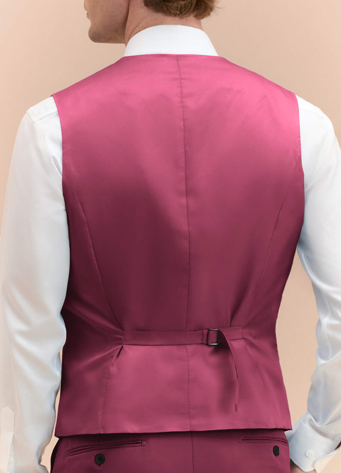 front James Burgundy Structured Stretch Suit Vest