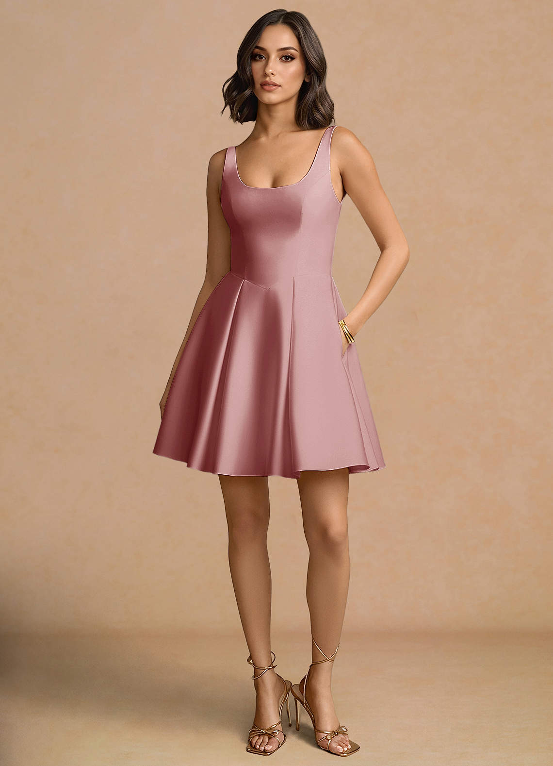 beckett mini dress in dusty pink Siena Mini Dress main image 0