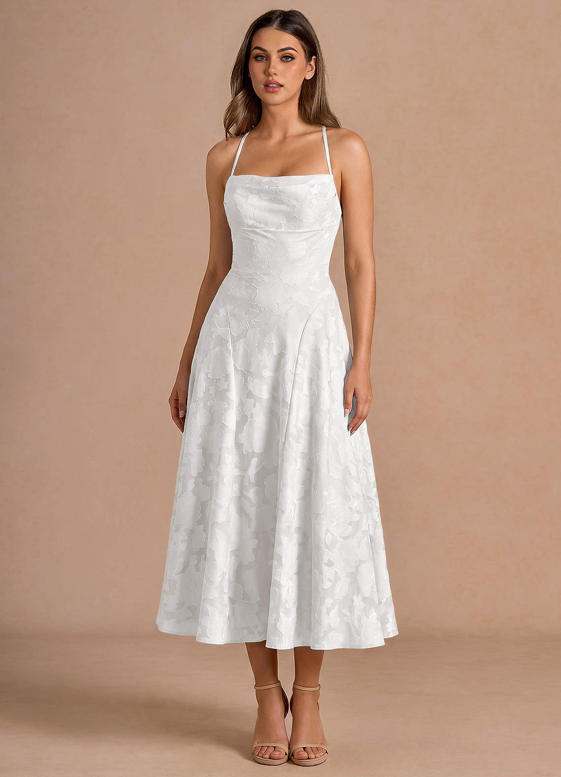 Irelia White Midi Dress image4