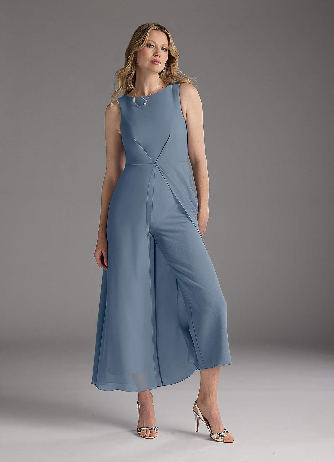 Azazie Anitta Mother of the Bride Dresses Twilight Jumpsuit/Pantsuit Pleated Stretch Crepe Dress image1