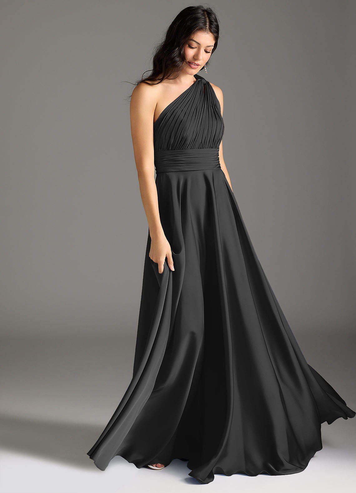 pale blue long sleeve dress Long-Sleeve Prom Dress with Sheer Bodice