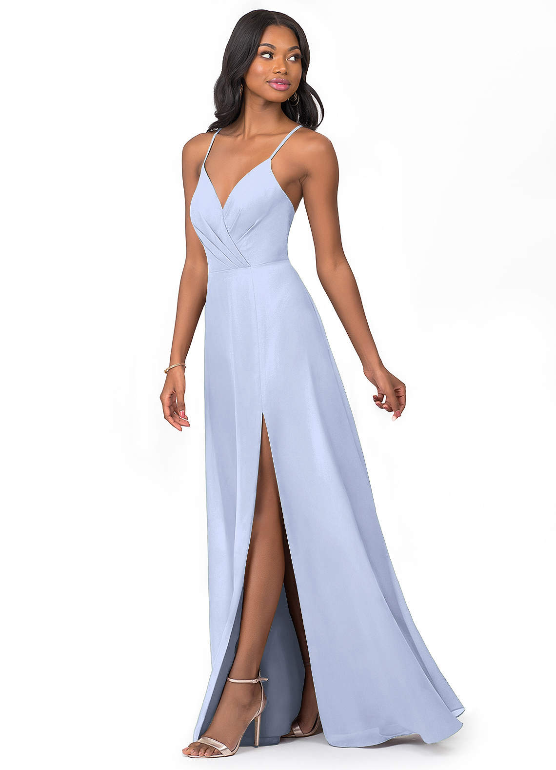 Azazie Everleigh Ice Chiffon Bridesmaid Dresses | Azazie