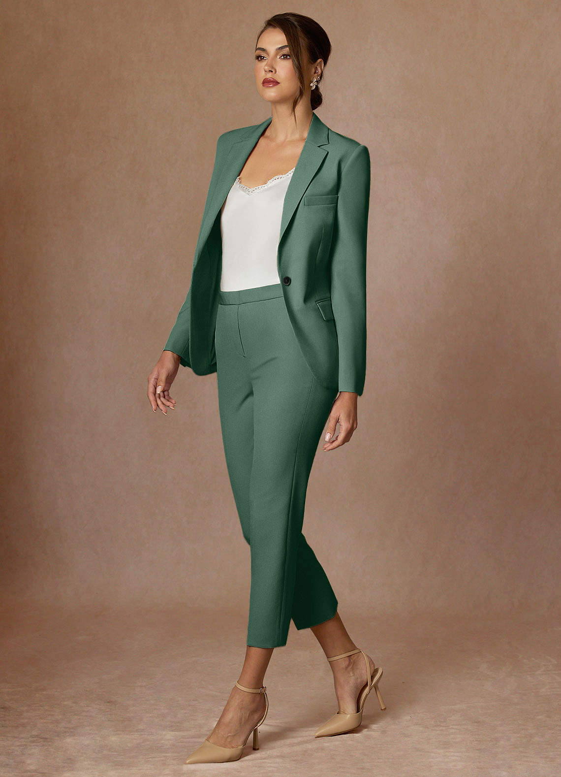 front Kennedy Eucalyptus Refined Weave  Performance Blazer