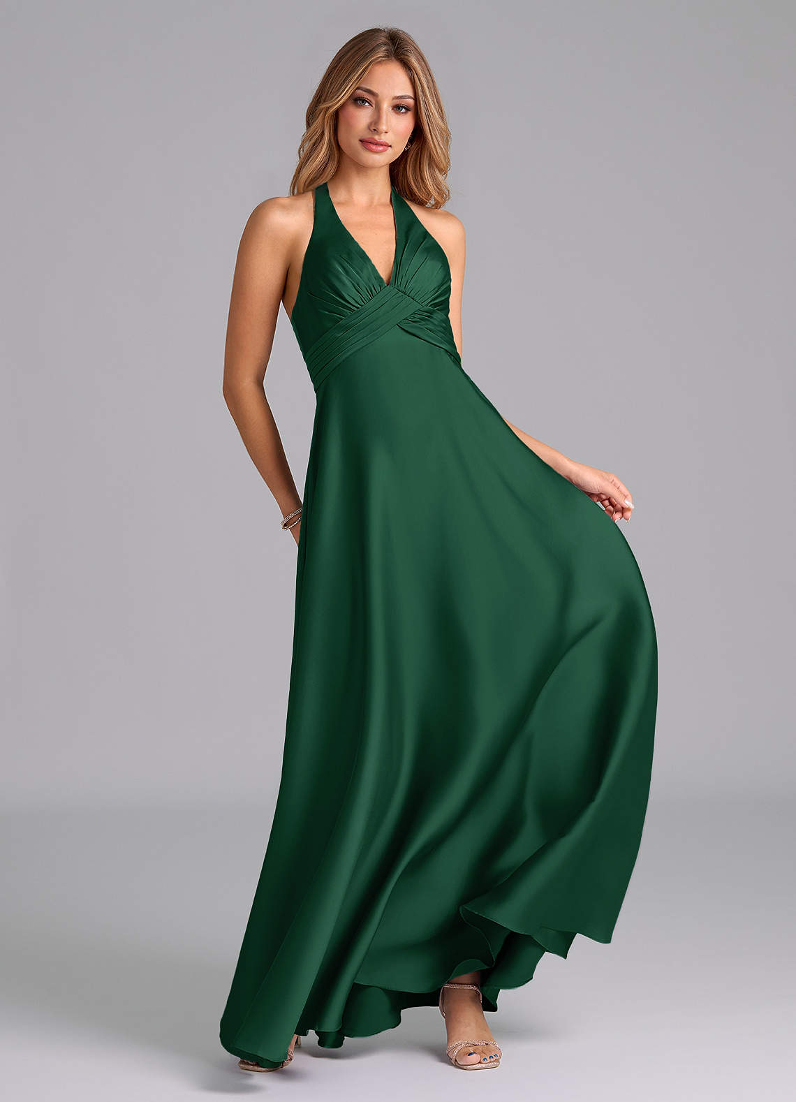 green emerald velvet dress Dillon main image 0