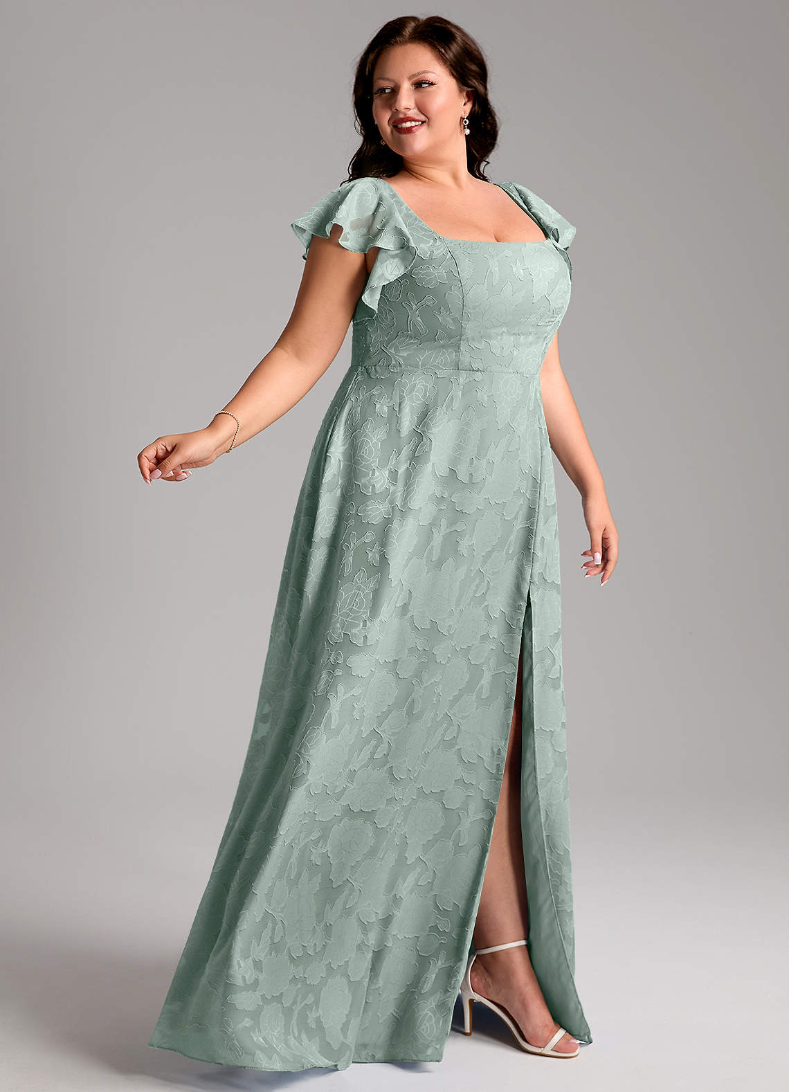 Azazie Bondi Agave Floral Burnout Bridesmaid Dresses | Azazie