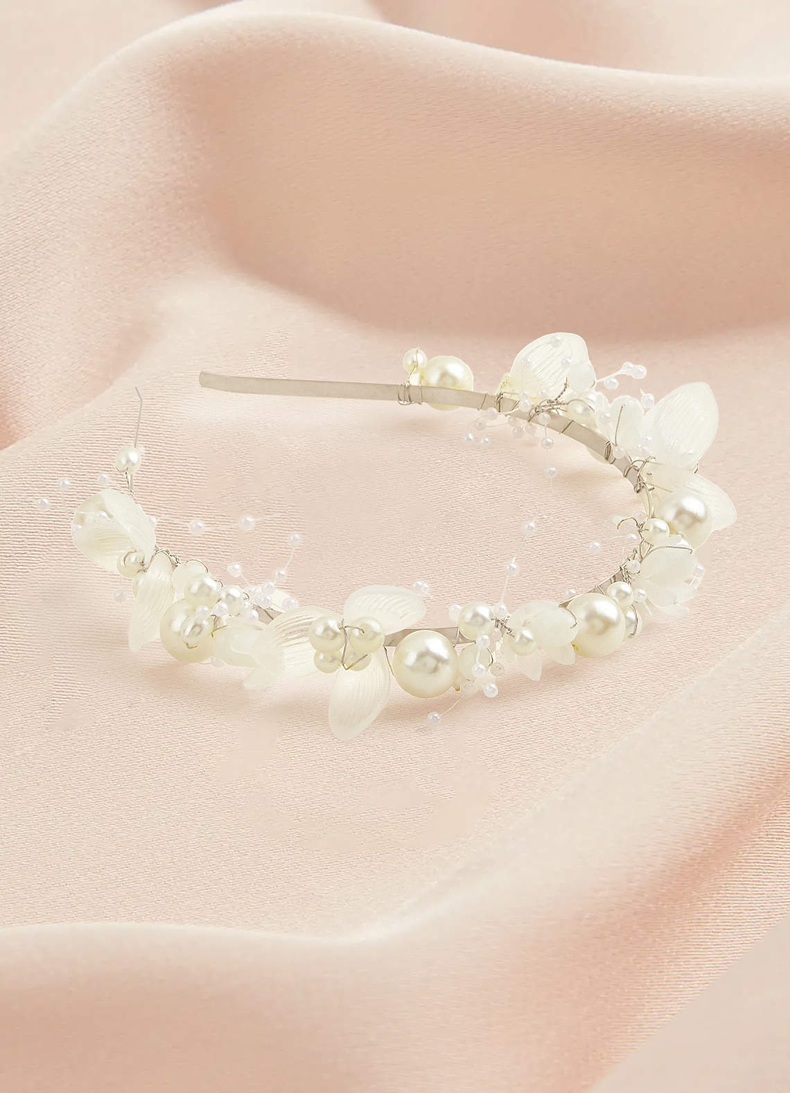 front Pearl Floral Headband