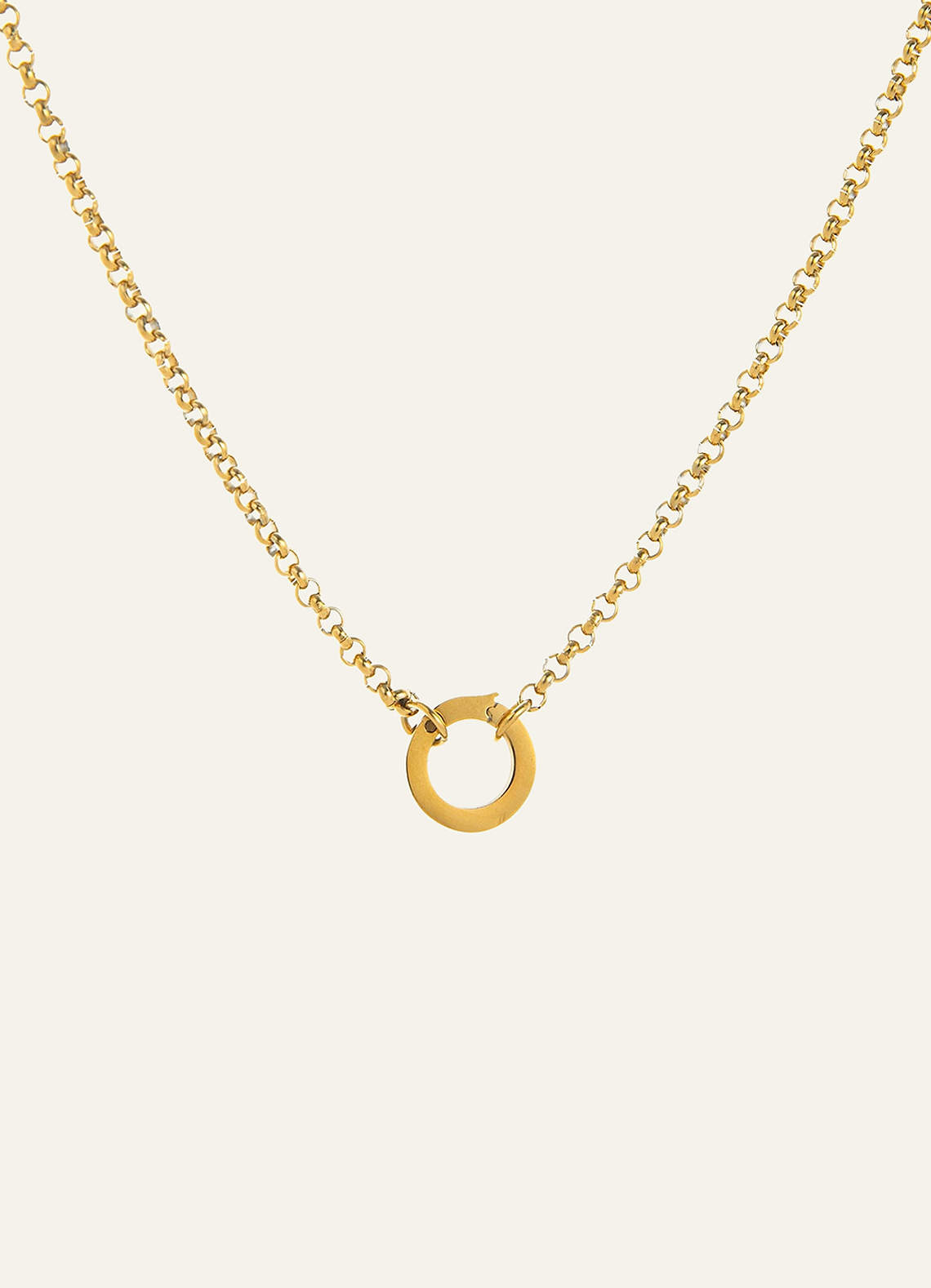 front Colar com pingente banhado a ouro 18K e pedra de nascimento