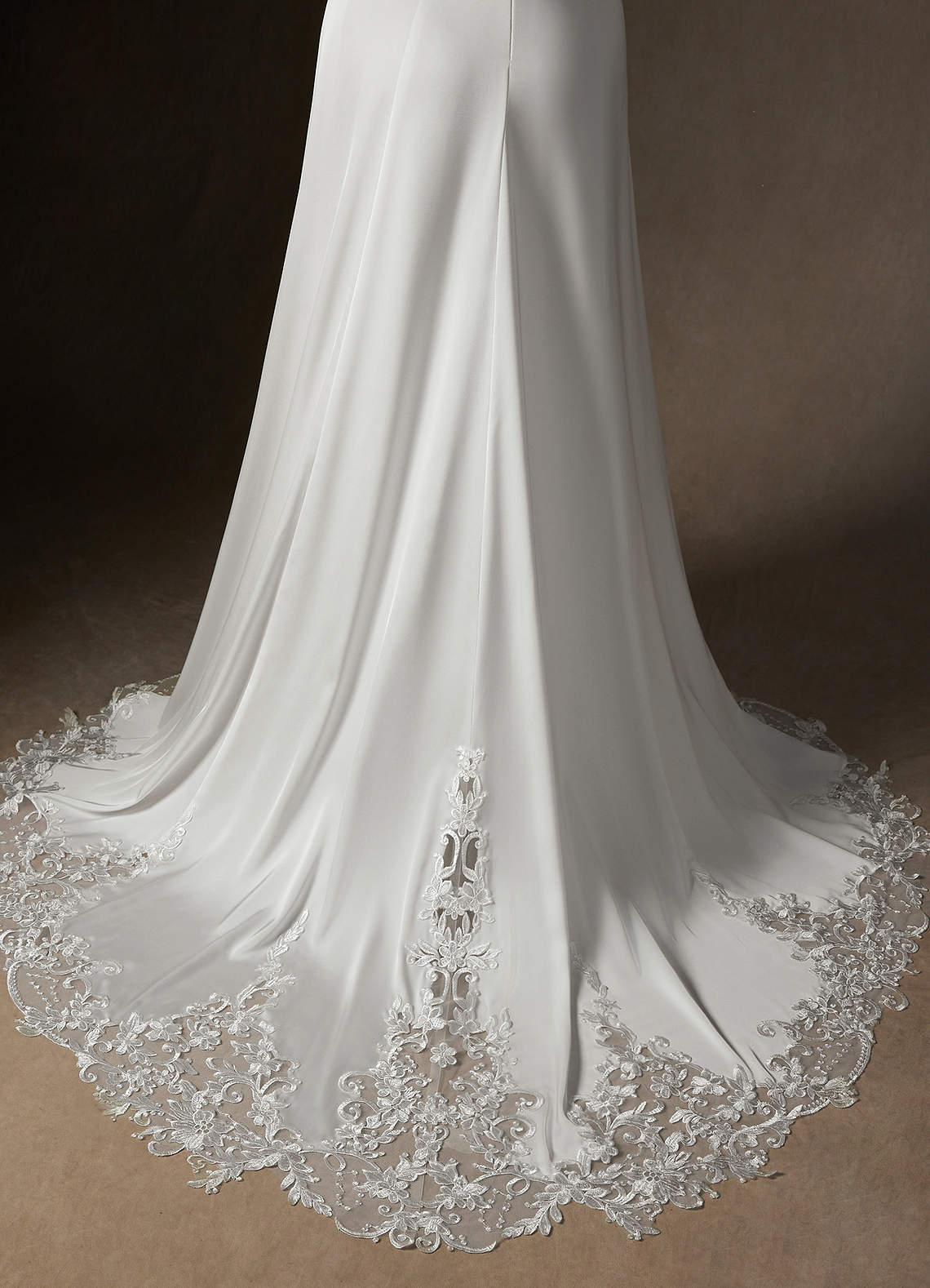 Azazie Sable Abiti da Sposa Abito A-Line in Raso Elasticizzato Pizzo Bianco Diamante image8