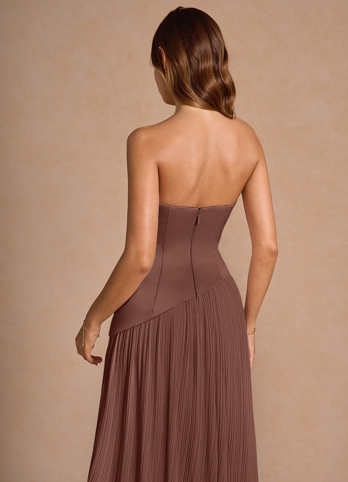 Alaina Mocha Coco Maxi Dress Ready to Ship | Azazie