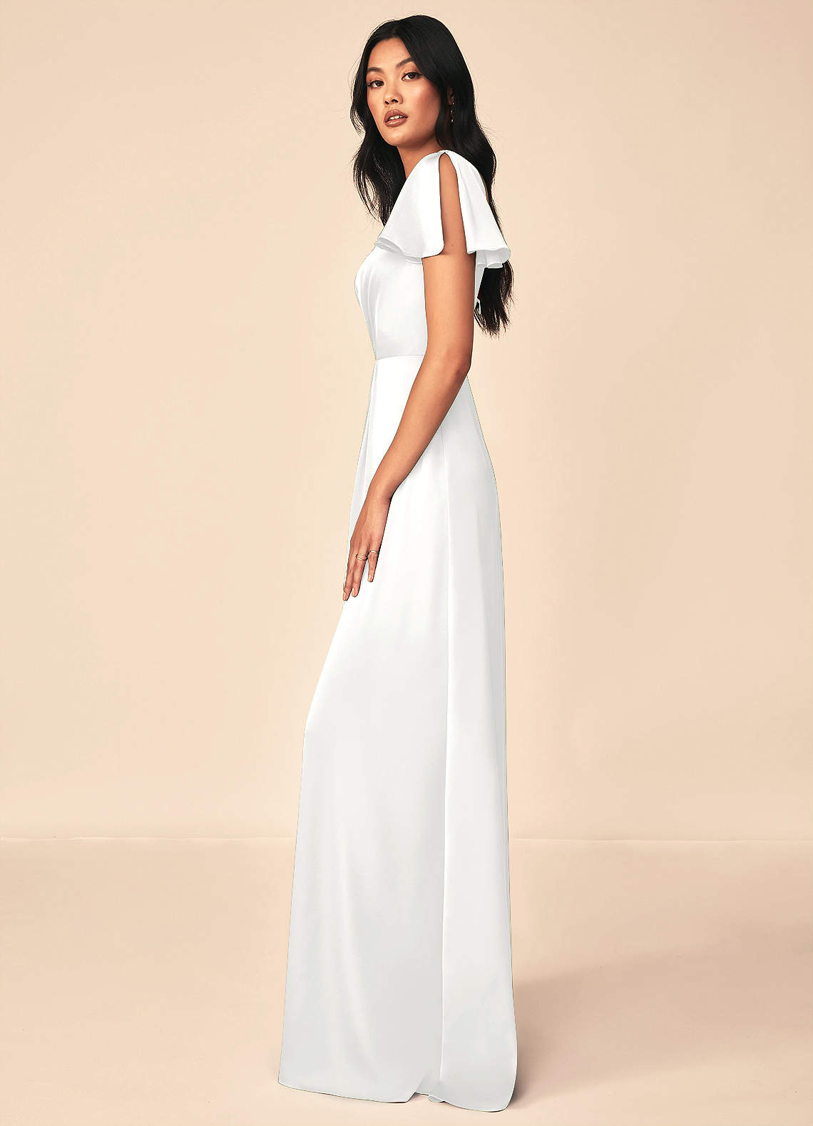 azazie soren stretch satin dress Azazie Soren