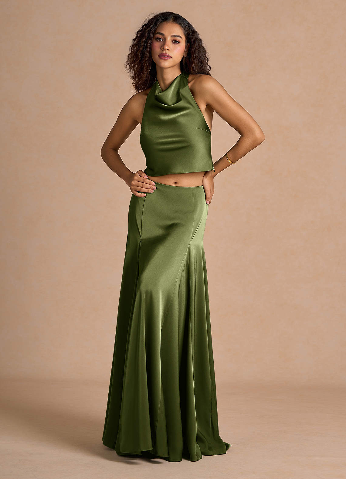 Ryleigh Olive Green Two-Piece Sets image1