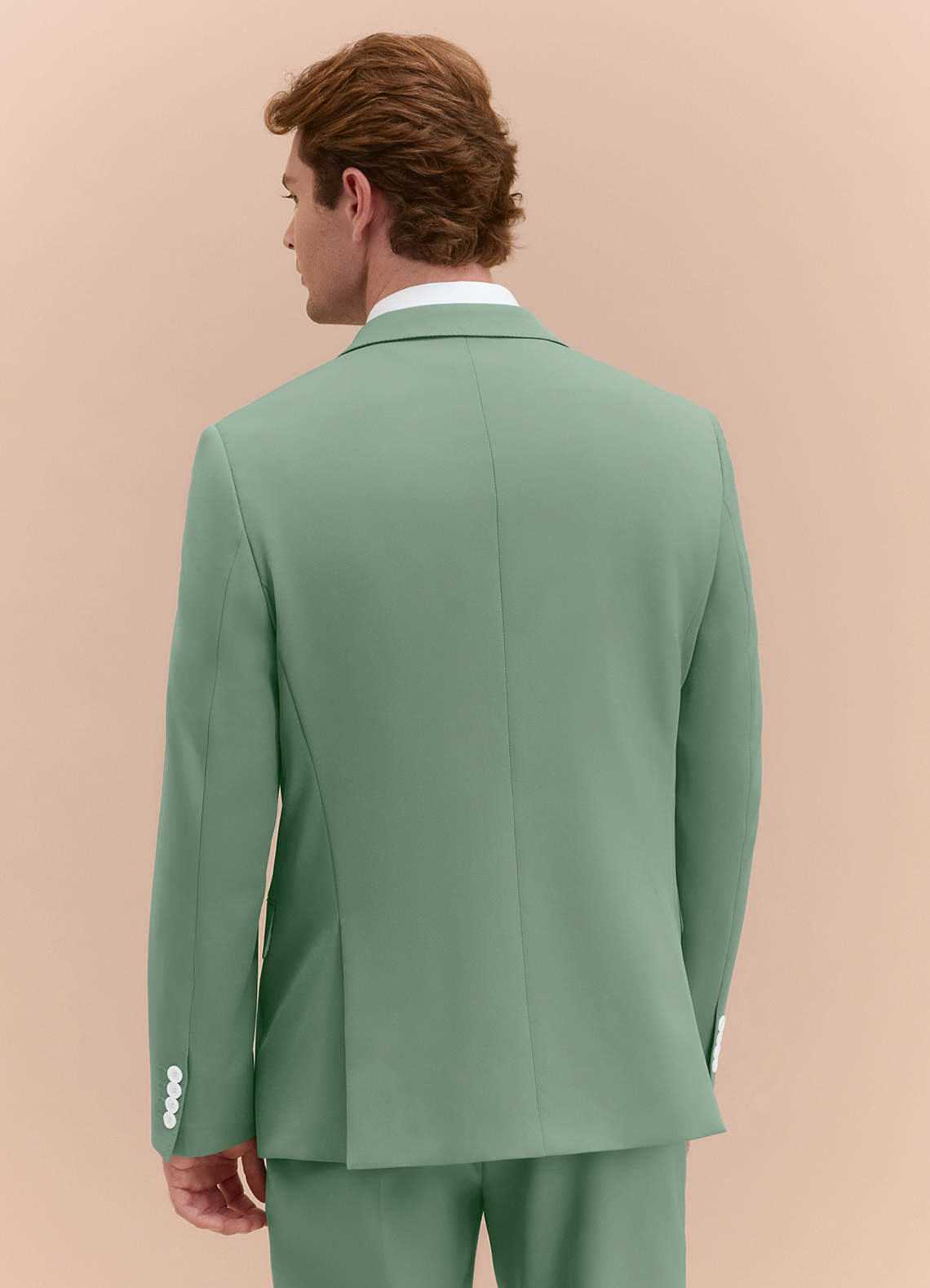 front James Matcha Structured Stretch Suit Jacket