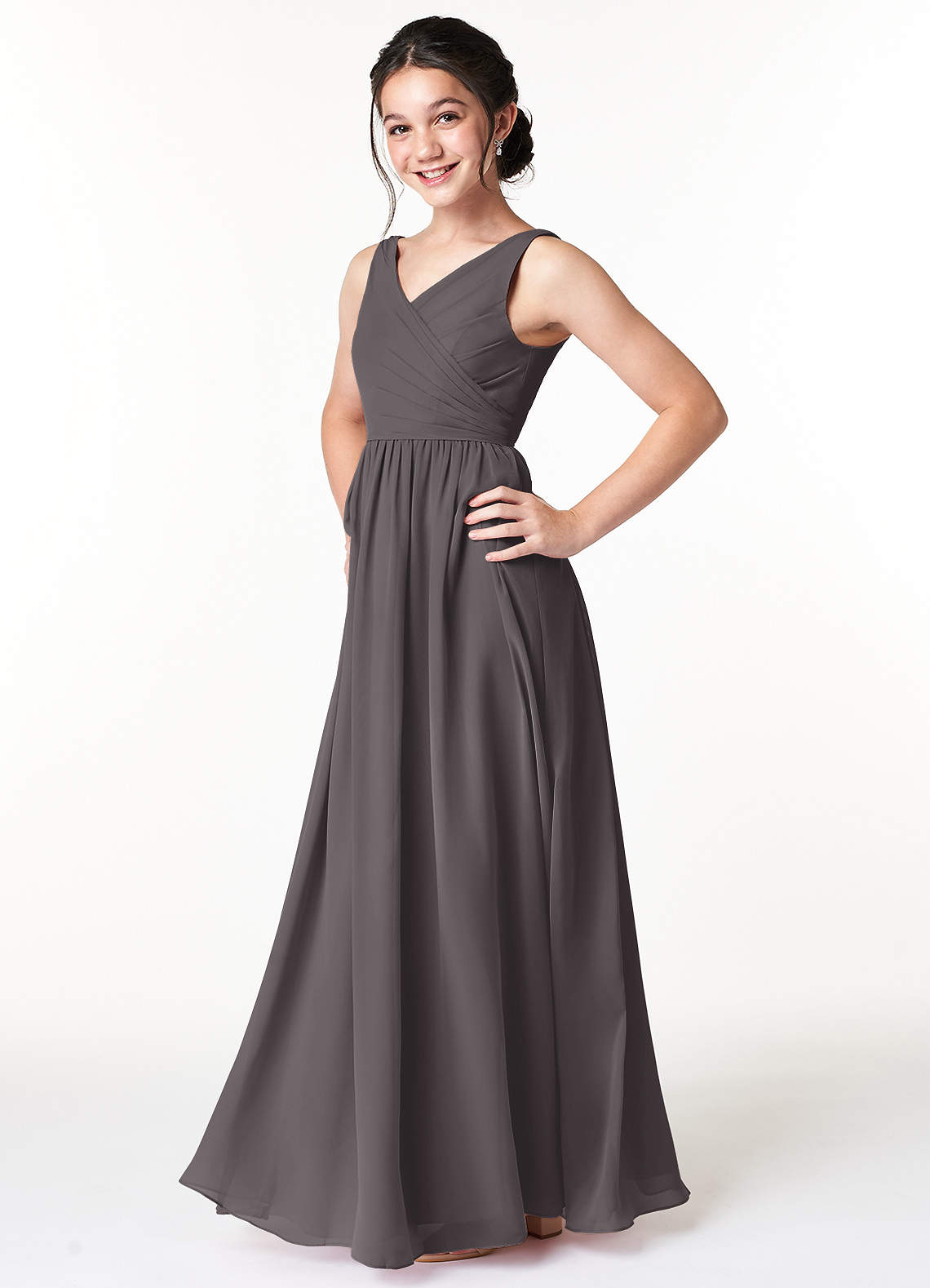 Formal Dress Gray Jr Bridesmaid Dresses Janie Convertible