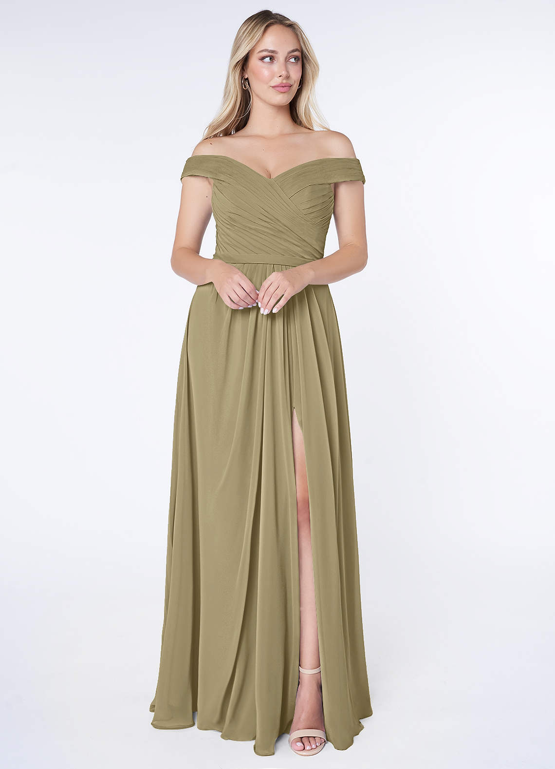 gathered bridesmaid dresses Azazie Audrianna 9–5_Essentials LENZING ECOVERO viscose fibres Vintage Strapless Floral Metallic COLOR:Yellow & Blue