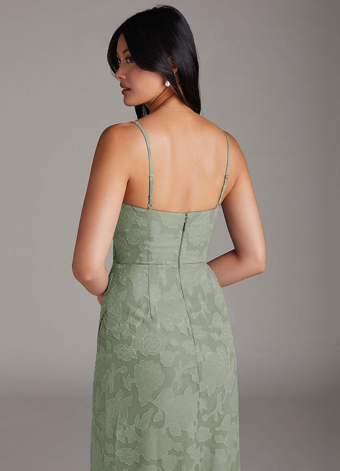 Azazie Maci Agave Floral Burnout Bridesmaid Dresses | Azazie