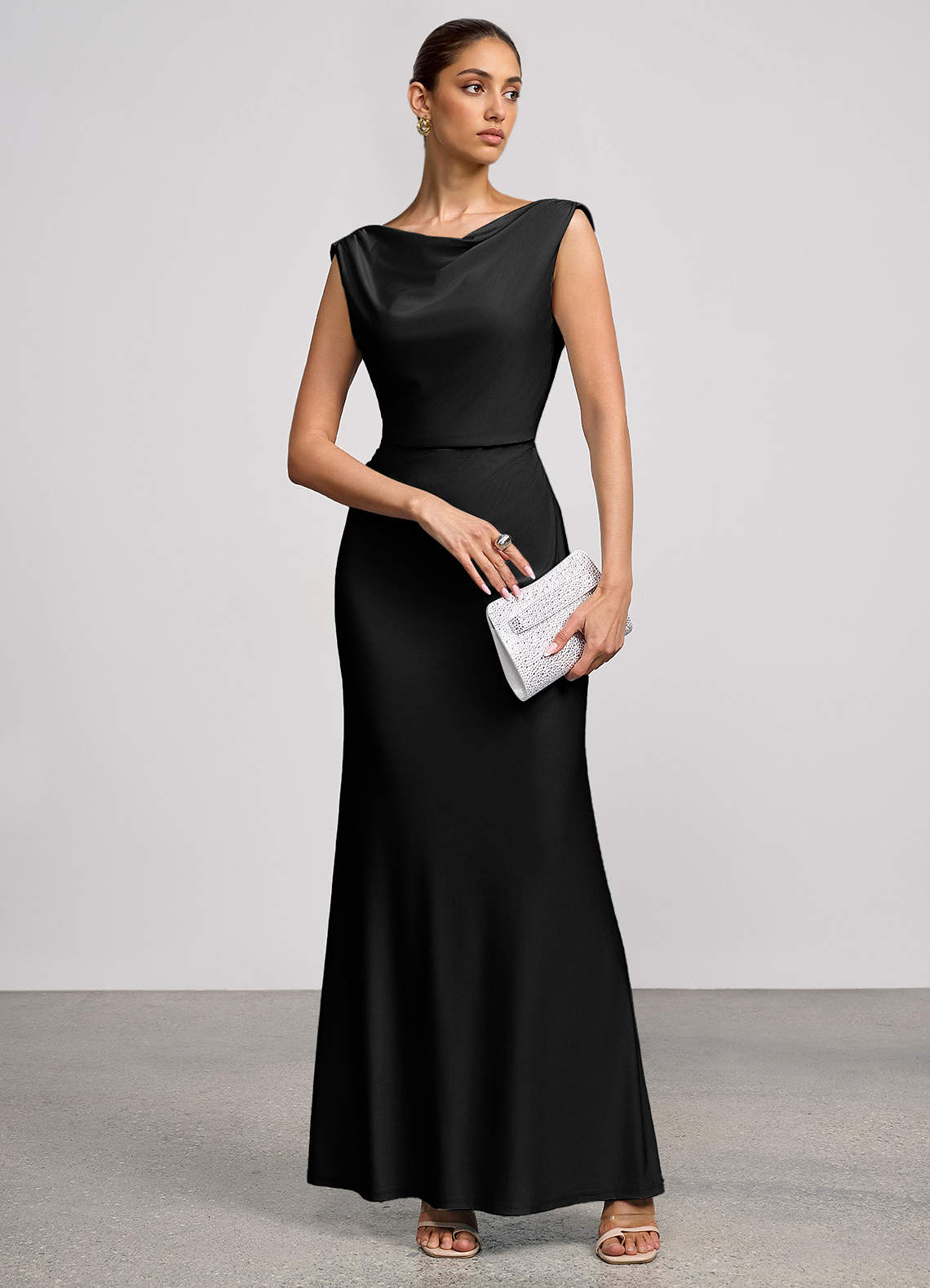 Althea Black Maxi Dress image2