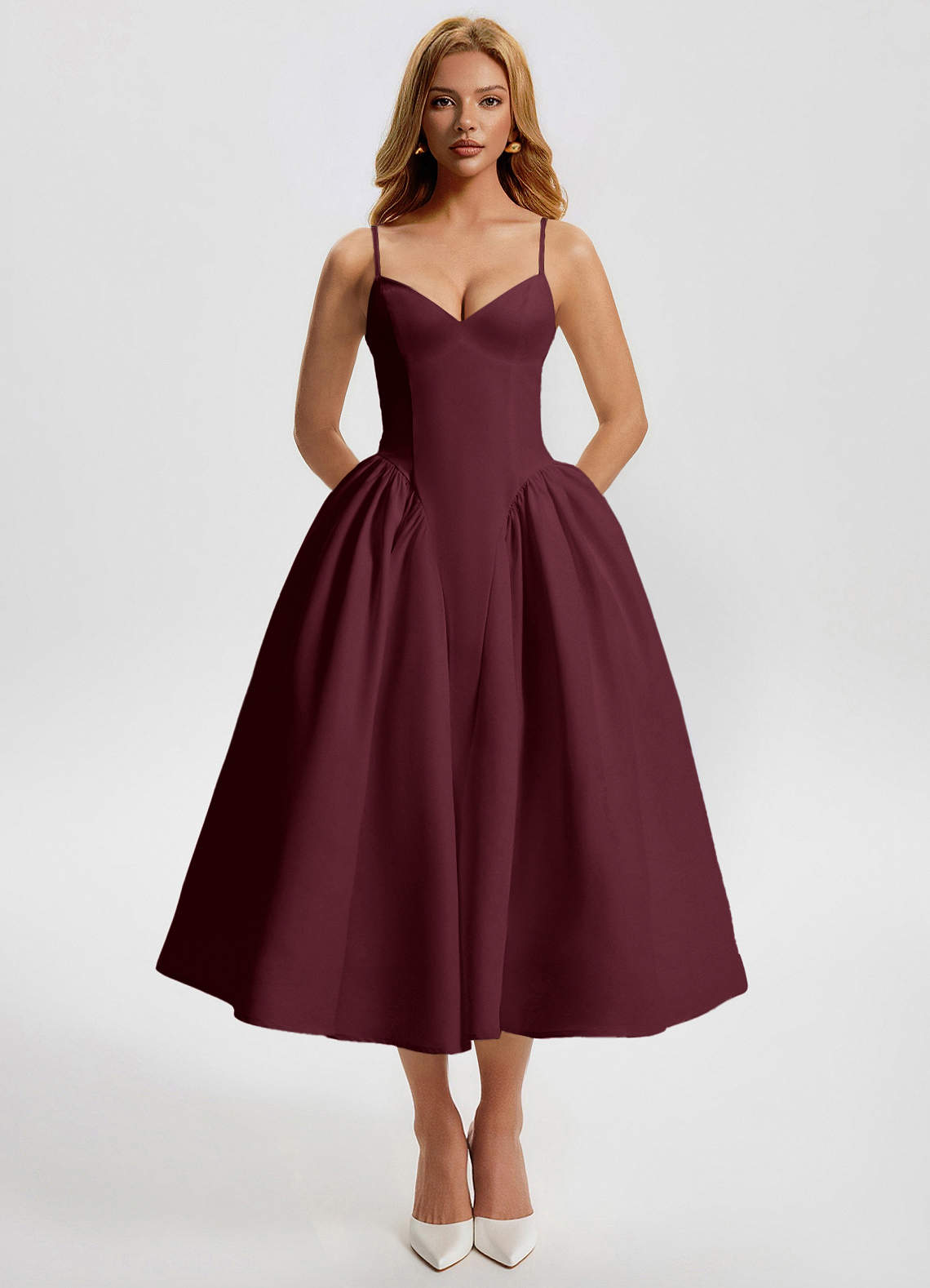 L'Amour Cabernet Maxi Dress | Azazie