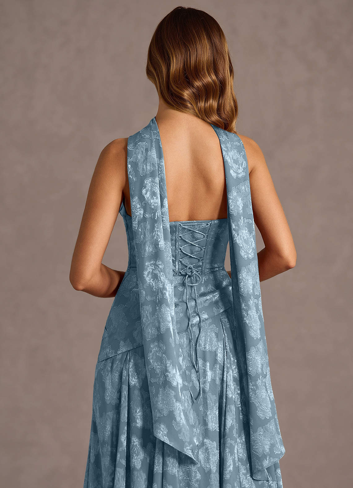 vestido Maxi Azul Empoeirado Gabriela image6