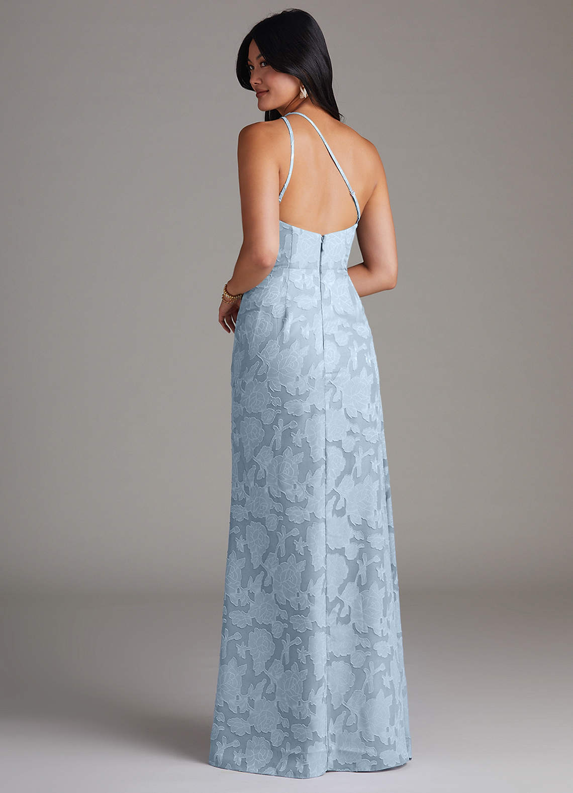 princess polly baby blue dress Floral Burnout Maxi Dress: Fit and Flare 3/4 Sleeves
