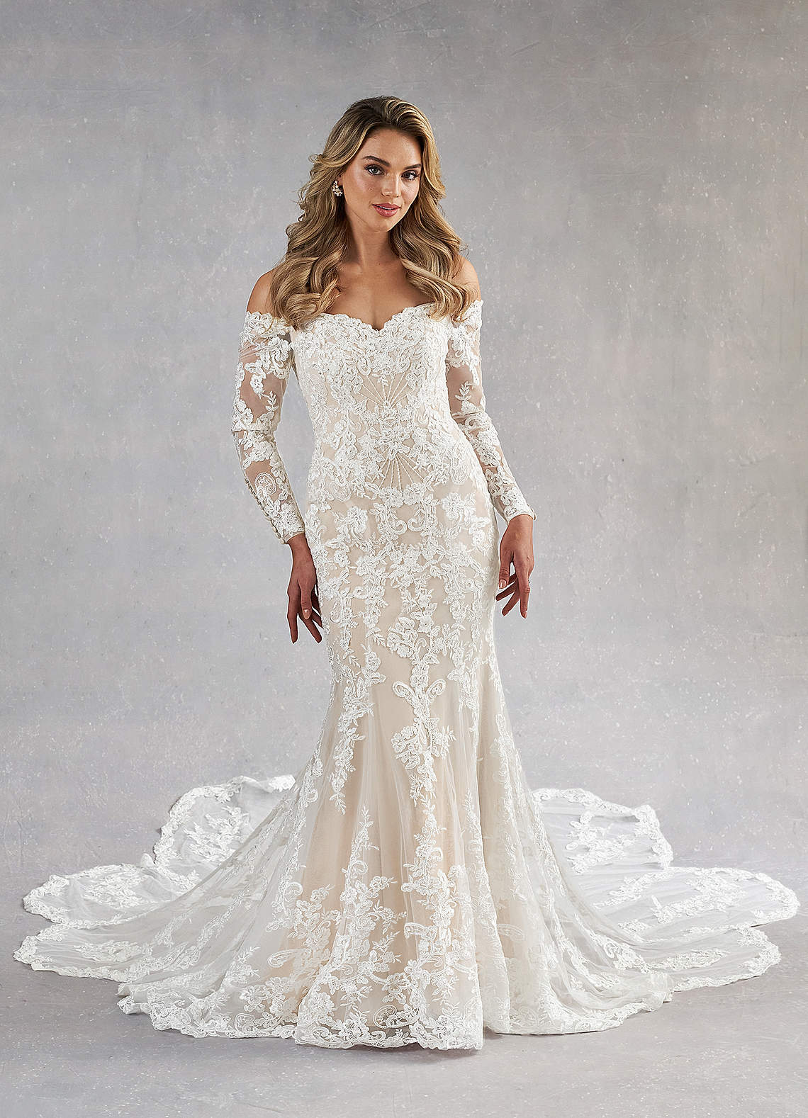 Azazie Empiria At-home Try On Dresses Diamond White Champagne Mermaid Sequins Tulle Dress image1