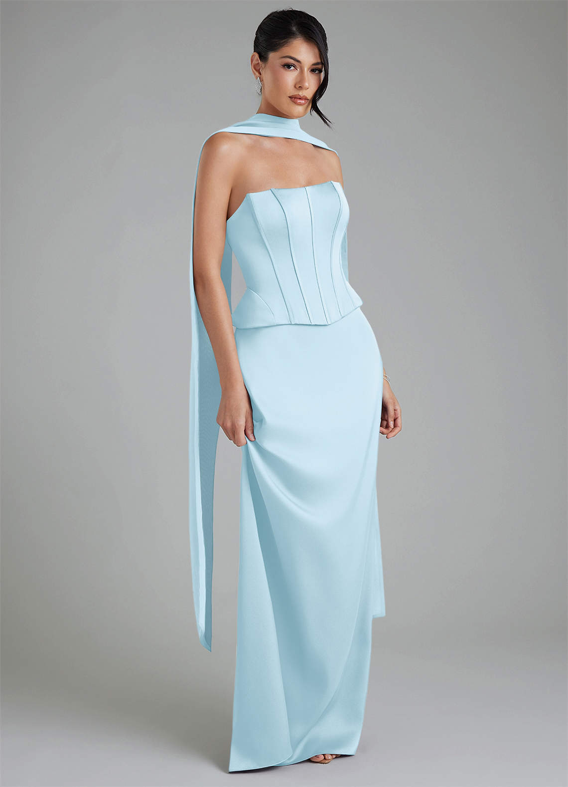 non matching black bridesmaid dresses Mismatched Spaghetti Strap Sheath Ankle Length Dresses, CB0017 US2 / As Pic / A Size:16 34/35 mermaid cut dresses neckline_halter 5 of the Best