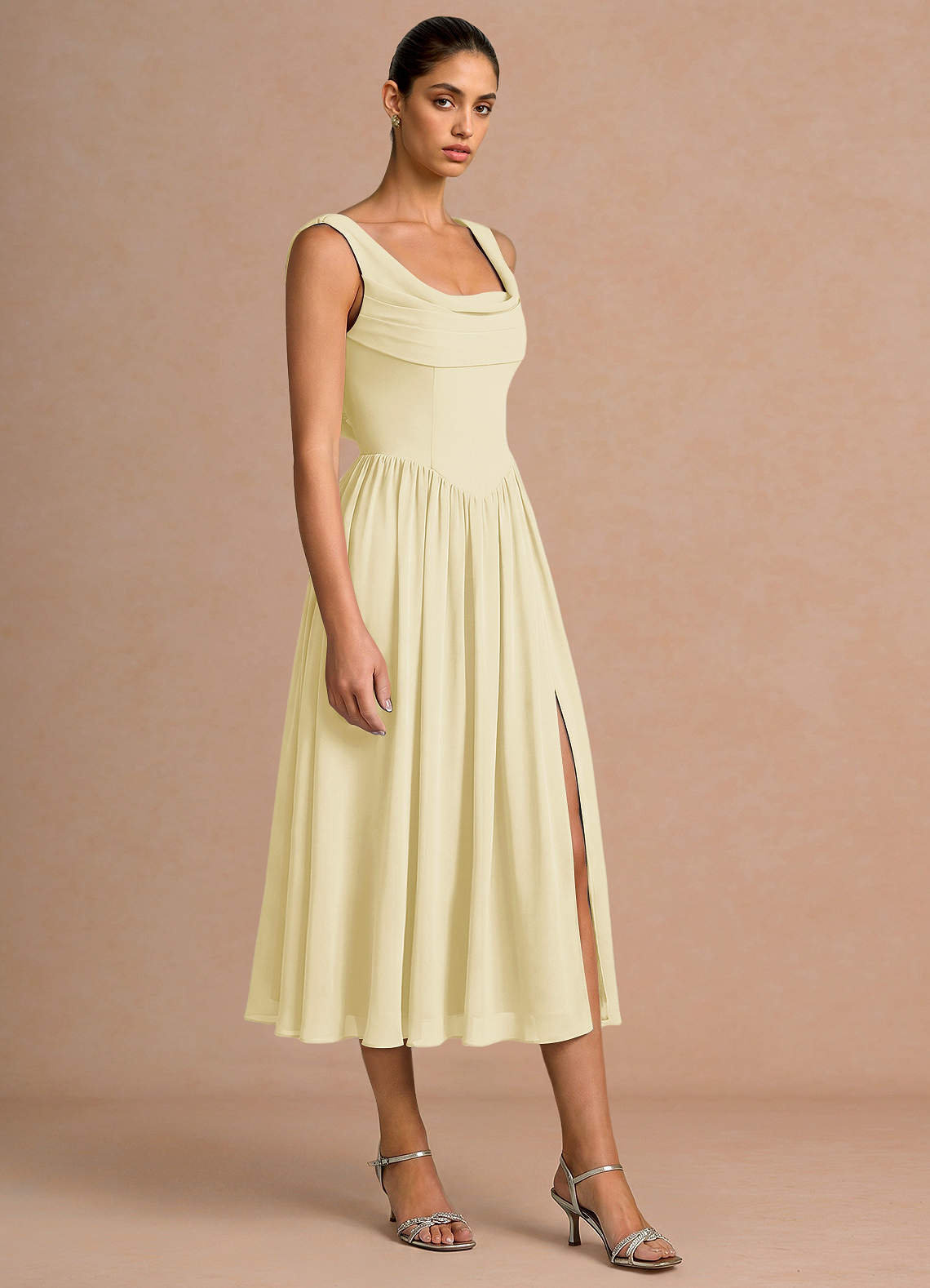 yellow midi dress formal Novi Butter SUN15