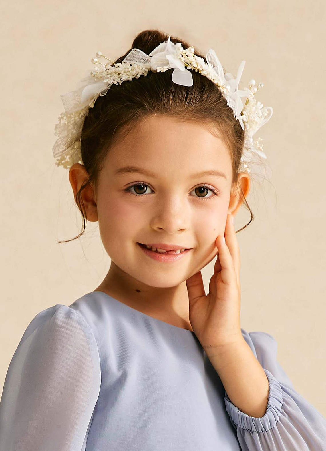 front Calla Lily Flower Girl Headpiece